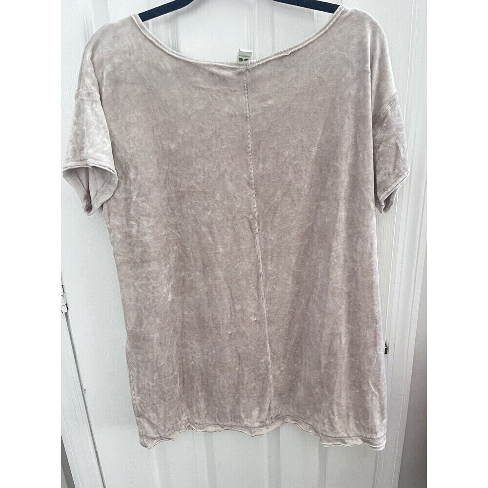 Greens tea Womens Crushed Velvet Taupe Large - Picture 6 of 7